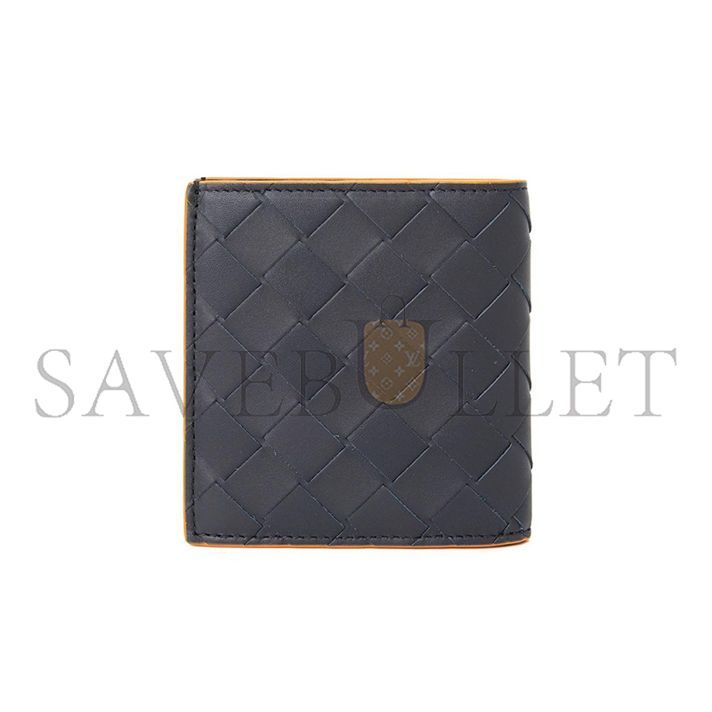 B0tt*ga Ven*ta INTRECCIATO BI-FOLD WALLET SPACE GREY PAPAYA 749400V3LZ18945 (10*9.5*1cm)